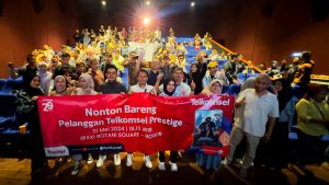 HUT TELKOMSEL KE-29: Telkomsel menggelar acara Nonton Bareng Hepi ‘Kingdom of the Planet of the Apes’ serentak di 13 kota, salah satunya di Bogor (XXI Botani Square), Jumat (31/5). (ist)