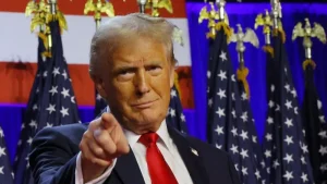 Trump mengeklaim "kemenangan politik" dan berterima kasih kepada khalayak karena telah memilihnya sebagai presiden AS ke-47.(Reuters)